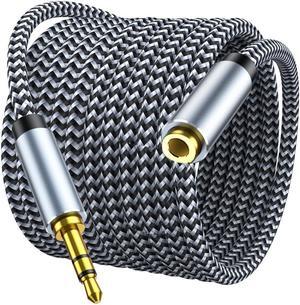 Hannord Audio Auxiliary Stereo Audio AUX Extension Cable 3.5mm Stereo Jack Male to Female, Stereo Jack Cord for Phones, Headphones,Tablets and More 16.4 ft.