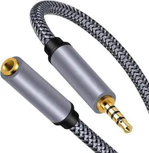 Hannord Audio Auxiliary Stereo Audio AUX Extension Cable 3.5mm Stereo Jack Male to Female, Stereo Jack Cord for Phones, Headphones,Tablets and More