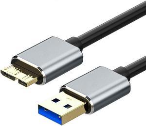 Hannord USB 3.0 A Male to Micro USB 3.0 Sync Cord,Data Wire Compatible for Toshiba,Samsung,My Passport and More External Hard Drive