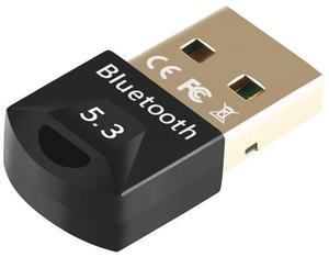Hannord Bluetooth 5.3 Adapter, Supports Windows 11/10/8.1/7,5.3+EDR USB Bluetooth Wireless Transmitter Receiver for Desktop, Laptop, Mouse, Keyboard, Printers, Headsets (Black)