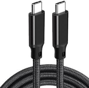 Hannord USB C to C Cable, 3.2 Gen 2 Type-C Cable 4K UHD 20Gbps 100W PD Fast Charging Cable for MacBook Pro, for iPad Pro, Nylon Braided, Black 10 ft.