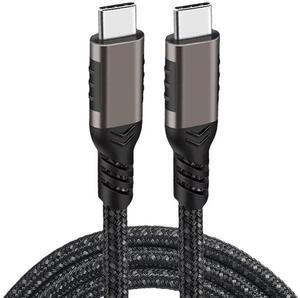 Hannord USB-C 3.2 Gen 2 Cable 20Gbps Data Transfer 100W PD Fast Charging Cable 20Gbps data transfer VR Link cable for MacBook Pro, iPad Pro, Galaxy S24,Quest1/2 Nylon Braided