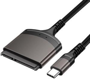 Hannord SATA to USB Nylon Braided Cable USB C to 2.5" SATA Hard Drive External Converter Adapter for SSD/HDD Data Transfer