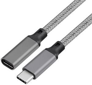 Hannord USB C Extension Cable USB 3.2 Gen2 20Gbps Type C Male to Female Thunderbolt 3 Charging Cable, 4K Video Extend Cord Compatible with MacBook Pro, iPad Pro, USB C HUB Grey 3.3 ft.