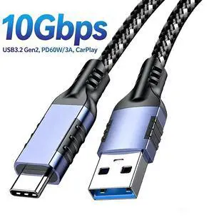 Hannord USB C to USB A Cable 1.64FT, USB 3.1 USB 3.2 Gen2 10Gbps USB A to C Data Cable, Android Auto 3A 60W for USB C External SSD MacBook Pro iPad, Galaxy S24/S23+, iPhone 16/15 Hannord USB C to USB A Cable 1.64FT, USB 3.1 USB 3.2 Gen2 10Gbps USB A to C Data Cable, Android Auto 3A 60W for USB C External SSD MacBook Pro iPad, Galaxy S24/S23+, iPhone 16/15