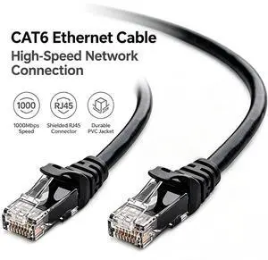 Hannord 10Gbps Cat 6 Ethernet Cable, 26 AWG Bare Copper, Durable RJ45, PoE++, 1000Mbps 250MHz High Speed, Anti-interference Ethernet Cord Compatible for PC PS5 PS4 PS3 Xbox Smart TV Route, Black,3.3ft Hannord 10Gbps Cat 6 Ethernet Cable, 26 AWG Bare Copper, Durable RJ45, PoE++, 1000Mbps 250MHz High Speed, Anti-interference Ethernet Cord Compatible for PC PS5 PS4 PS3 Xbox Smart TV Route, Black,3.3ft