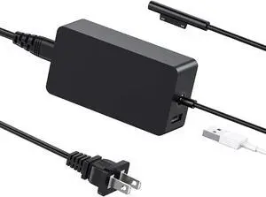 Surface Pro Charger 44W 15V 2.58A Power Supply Compatible Microsoft Surface Pro 6 Pro 5 Pro 4 Pro 3 Surface Laptop Surface Go&Surface Book 1 & 2 with 5V USB Charging Port Surface Pro Charger 44W 15V 2.58A Power Supply Compatible Microsoft Surface Pro 6 Pro 5 Pro 4 Pro 3 Surface Laptop Surface Go&Surface Book 1 & 2 with 5V USB Charging Port