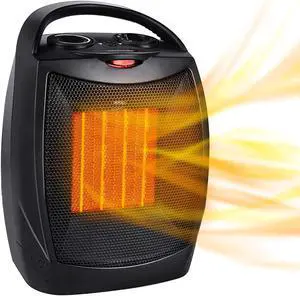Portable Electric Space Heater, 1500W/750W Ceramic Heater with Thermostat, Heat Up 200 Square Feet in Minutes, Safe and Quiet for Office Room Desk Indoor Use ( Black ) Portable Electric Space Heater, 1500W/750W Ceramic Heater with Thermostat, Heat Up 200 Square Feet in Minutes, Safe and Quiet for Office Room Desk Indoor Use ( Black )