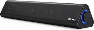 Computer Speakers, USB Powered PC Speakers for Desktop, Stereo Powerful Speaker with 3.5mm AUX-in Connection, Dual Speakers Design Compatible with Laptop, Cellphone, Tablets.(Black) Computer Speakers, USB Powered PC Speakers for Desktop, Stereo Powerful Speaker with 3.5mm AUX-in Connection, Dual Speakers Design Compatible with Laptop, Cellphone, Tablets.(Black)