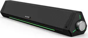 Computer Speakers, Dynamic RGB Computer Sound Bar, HiFi Stereo Bluetooth 5.0 & 3.5mm Aux-in Connection, USB Powered Computer Speakers for Desktop, PC, Monitor, Laptop Computer Speakers, Dynamic RGB Computer Sound Bar, HiFi Stereo Bluetooth 5.0 & 3.5mm Aux-in Connection, USB Powered Computer Speakers for Desktop, PC, Monitor, Laptop