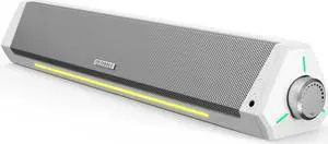 Computer Speakers, Dynamic RGB Computer Sound Bar, HiFi Stereo Bluetooth 5.0 & 3.5mm Aux-in Connection, USB Powered Computer Speakers for Desktop, PC, Monitor, Laptop Computer Speakers, Dynamic RGB Computer Sound Bar, HiFi Stereo Bluetooth 5.0 & 3.5mm Aux-in Connection, USB Powered Computer Speakers for Desktop, PC, Monitor, Laptop