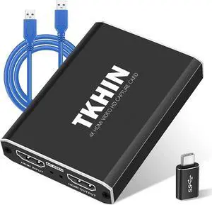 4K HDMI Video Capture Card, Gaming Capture Card Record 1080P 60FPS with 4K Loop-Out, Audio Capture Device for PS4/PS5/Nintendo Switch/Camera/PC, Live Streaming, Game Recording 4K HDMI Video Capture Card, Gaming Capture Card Record 1080P 60FPS with 4K Loop-Out, Audio Capture Device for PS4/PS5/Nintendo Switch/Camera/PC, Live Streaming, Game Recording