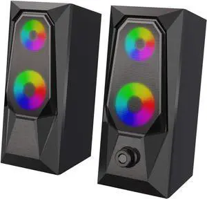 Computer Speakers, RGB Color LED Light-Emitting Speakers, USB2.0 Channel PC Speakers, Stereo subwoofer Computer Speakers, Suitable for PC, Tablet, Notebook, Desktop Computer, Mobile Phone, MP3, MP4 Computer Speakers, RGB Color LED Light-Emitting Speakers, USB2.0 Channel PC Speakers, Stereo subwoofer Computer Speakers, Suitable for PC, Tablet, Notebook, Desktop Computer, Mobile Phone, MP3, MP4