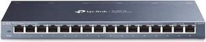 TP-Link 16 Port Gigabit Ethernet Network Switch, Desktop/ Wall-Mount, Fanless, Sturdy Metal w/ Shielded Ports, Traffic Optimization, Unmanaged (TL-SG116) Black