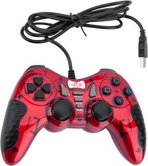 Gaming Wired Gamepad Controller Rii GP500 for PC Windows 98 XP 7 8 10 Games Playstation 3 STEAM Gaming with Joystick Dual Vibration Asymmetric USB Joy pad Handler TURB 12 FIRE Buttons 4 AXLS