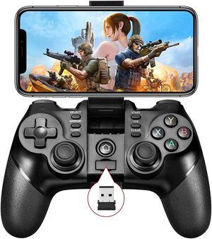 Game Controller 2.4G Wireless Gamepad Bluetooth Gaming Joystick Compatible with iPhone iOS/Android Phone/PC Windows/Smart TV/TV Box/ PS3 – Black