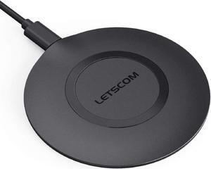 Ultra Slim Wireless Charger,Qi-Certified 15W Max Fast Wireless Charging Pad,Compatible with iPhone 12/11/11 Pro Max/XS Max/XR/XS/X/8/8+,Galaxy Note 10/Note 10+/S10/S10+/S10E (No AC Adapter)