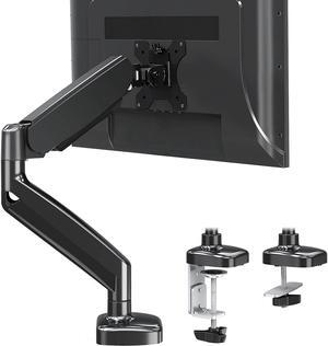 Single Monitor Desk Mount - Adjustable Gas Spring Monitor Arm, VESA Mount with C Clamp, Grommet Mounting Base, Computer Monitor Stand for Screen up to 32 inch