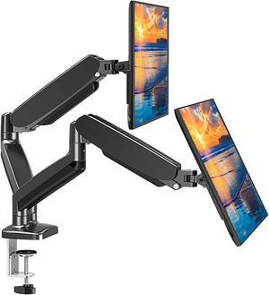 Dual Monitor Mount Fits 13 to 32 Inch Computer Screen, Height Adjustable Monitor Stand for 2 Monitors, Gas Spring Monitor Arm Holds up to 17.6lbs Each, Monitor Desk VESA Mount 75x75, 100x100