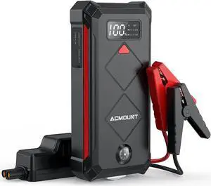 Car Jump Starter, 2000A Peak 20000mAh Lithium Jump Starter Battery Pack for Up to 9L Gas or 7L Diesel Engine, SuperSafe 12V Portable Battery Starter Power Pack with LED Screen & LED Light