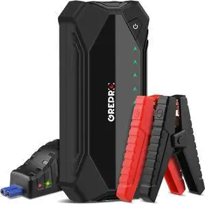 Jump Starter 1500A 18000mAh Battery Starter (Up to 8.0L Gas, 6.0L Diesel Engine) 12V Auto Portable Booster Lithium Battery Jumper Pack Jump Box with Quick Charger LED Light