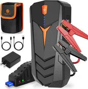Jump Starter, 1500A Peak Car Jump Starter for Up to 8L Gas or 6.0L Diesel Engine, 12V Auto Lithium Battery Booster for Cars, Trucks, SUV, Portable Power Pack with USB Quick Charge 3.0