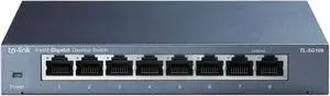 8 Port Gigabit Ethernet Network Switch - Ethernet Splitter | Plug & Play | Fanless | Sturdy Metal w/ Shielded Ports | Traffic Optimization | Unmanaged | Lifetime Protection