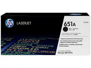 HP 651A Black Original LaserJet Toner Cartridge, ~13,500 pages, CE340A HP 651A Black Original LaserJet Toner Cartridge, ~13,500 pages, CE340A