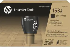 HP 153A Black Original LaserJet Tank Toner Reload Kit, ~2,500 pages, W1530A