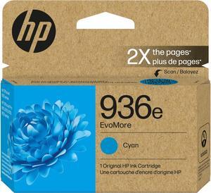 HP 936e EvoMore Cyan Original Ink Cartridge, 1,650 pages, 4S6V3LN