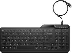 HP 405 Multi-Device Backlit Wired Keyboard