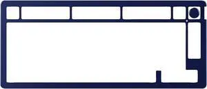 HyperX Alloy Rise 75 Top Plate - Navy Blue