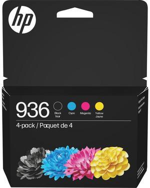 HP 936 CMYK Original Ink Cartridge 4-Pack, Average cartridge yields 1,250