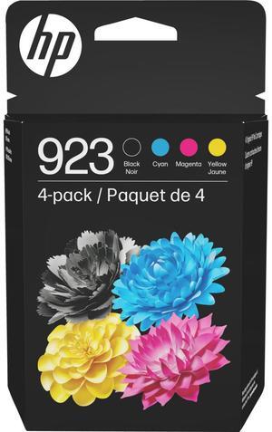 HP 923 CMYK Original Ink Cartridge 4-Pack, Average cartridge yields 500 standard