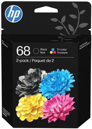 HP 68 2-Pack Black/Tri-color Original Ink Cartridge Combo, 6L6S2TN