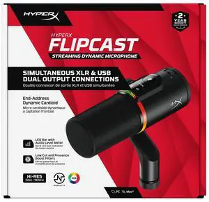 HyperX FlipCast - USB/XLR Dynamic Microphone (Black)