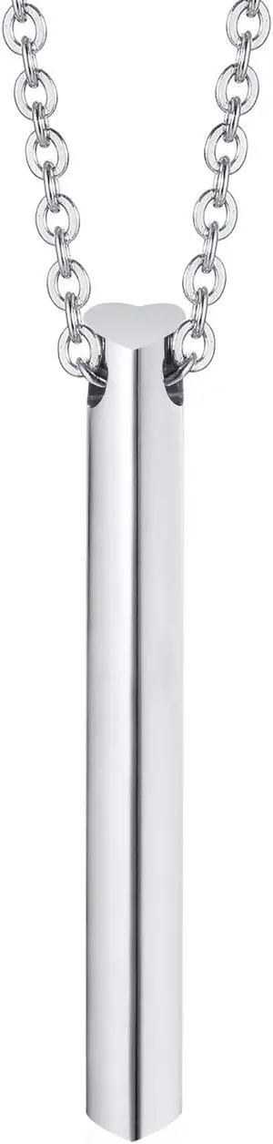 Stainless Steel Friendship Necklace Vertical Bar Jewelry Birthday Gifts for Sister Women Friends Mum Grandma