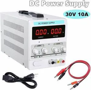 30V 10A Adjustable DC Power Supply Precision Variable Dual Digital Lab Test 110V