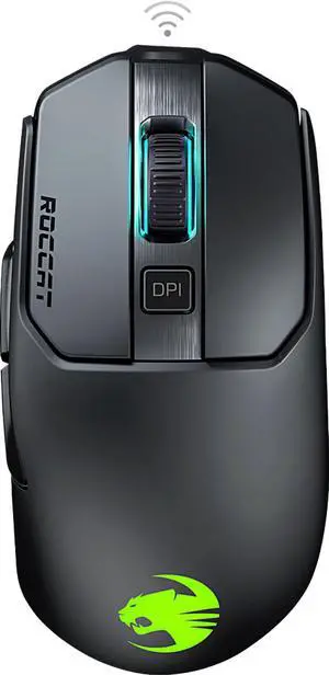 ROCCAT - Kain 200 AIMO Wireless RGB 105 gram 16K DPI Owl-Eye Sensor Gaming Mouse with Titan-Click - Black