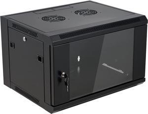 6U Wall Mount Server Cabinet Network Rack Enclosure Locking Glass Door by Tedgetal