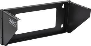 RIVECO 4U Wall Mount Rack for Network. Reinforced Heavy Load 66-99 LBS Small Server Racks Vertical & Horizontal Mounting for 19 inches IT & Studio Equipment.