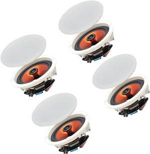 Herdio 6.5" 600 Watts Ceiling Speakers Wireless Home Recessed Speaker System Perfect for Indoor,Kitchen,Home Theater,Bedroom,Office,Covered Patio4 Speakers