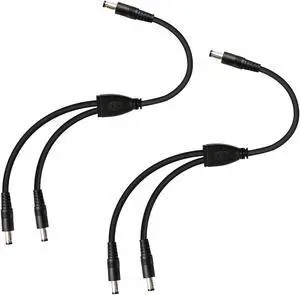 2 PCS DC Y Splitter Power Cable 18AWG DC 5.5MM x 2.1MM Male to Dual DC 5.5MM x 2.1MM Male Supply Splitter Cable for LED Light Bar CCTV Security Cameras etc(1FT) 2 PCS DC Y Splitter Power Cable 18AWG DC 5.5MM x 2.1MM Male to Dual DC 5.5MM x 2.1MM Male Supply Splitter Cable for LED Light Bar CCTV Security Cameras etc(1FT)