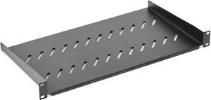 1U Server Rack Shelf Rack Mount Tray 10" Deep for 19" Network Cabinet and Equipment Rack Universal Vented Rackmount Shelf Mounting Tray -1U,10" DeepWeight Capacity 50lbBlack