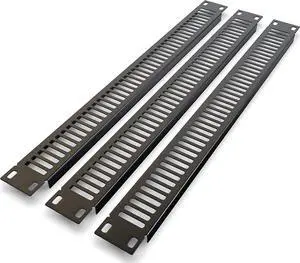 Rackmount Venting Panel - 1U (3 Pack) Spacer for IT/AV 19 inch Network Server Rack Mount Cabinet Enclosure - Blank Vented Metal Slot Filler - Equipment Cooling Air Circulation (Black) Tupavco TP1732