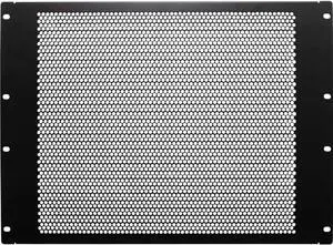 NavePoint 8U Blanking Panel, Perforated, Flanged, 19 inch Wide Network Server Rack or Server Cabinet, Filler Panel, Steel, Hardware Included