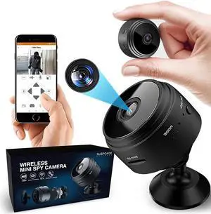 Spy Camera 1080P Mini Hidden Camera Wireless Portable Nanny Camera , WiFi Security Camera Real Time Video Recorder Built-in Battery Recharger Mini Spy Camera