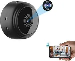 OVEHEL Mini WiFi Spy Camera HD 1080P Wireless Hidden Camera Video Camera Small Nanny Cam with Night Vision and Motion Activated Indoor Use Security Cameras Surveillance Cam for Car Home Office