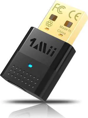 1Mii Bluetooth 5.2 USB Audio Transmitter Adapter for PC PS4 PS5 Wireless Audio Dongle with aptX Low Latency for Connecting Bluetooth Headphones Speakers (Only Support Audio Devices)