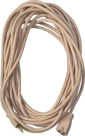 Woods Yard Master Extension Cord - Flexible Power for Patio & Landscape Use - Light Duty - SJTW Extension - 16 Gauge - 3 Prong - 40 Foot - Beige